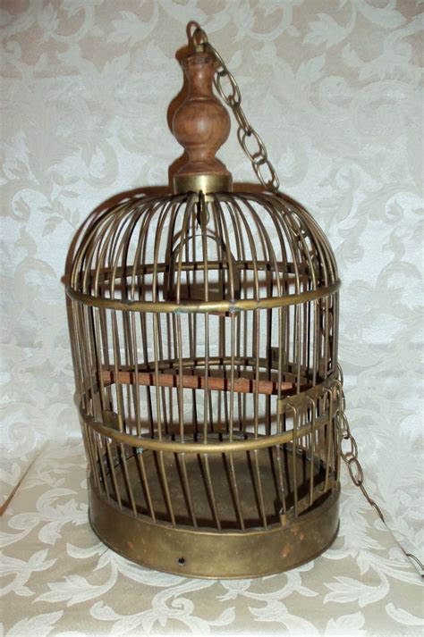 Vintage Round Metal Bird Cage 